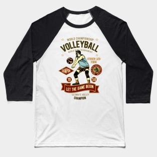 Vintage Volleyball Baseball T-Shirt